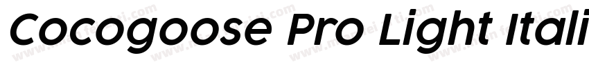 Cocogoose Pro Light Italic字体转换